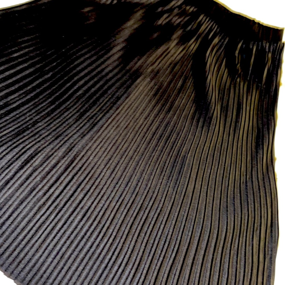 Ashley Blue Black Pleated Midi Skirt